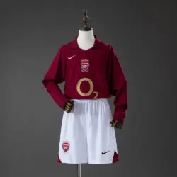 Arsenal Home Retro Long Sleeve Kids Kit Jersey