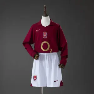 Arsenal Home Retro Long Sleeve Kids Kit Jersey