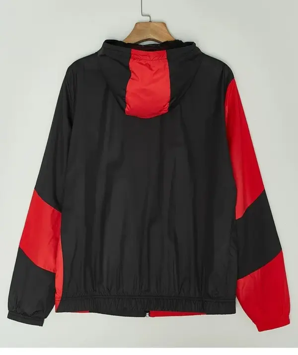 AC milan red black windbreaker jacket