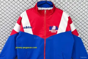 Retro 1994 USA Blue Full Zipper Windbreaker