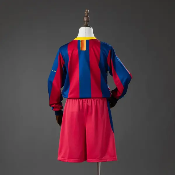 Barcelona Home Retro Long Sleeve Kids Kit Jersey