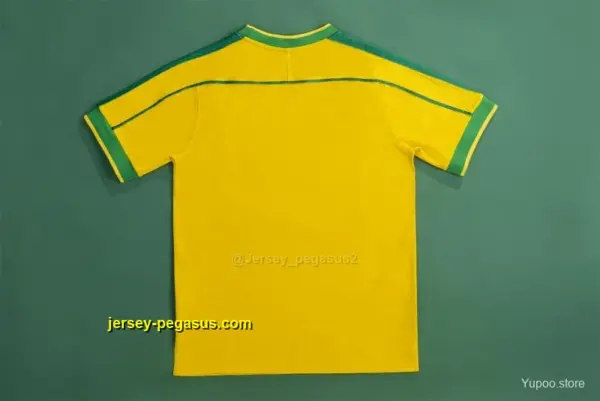 Retro 1998 Brazil Home Soccer Jersey