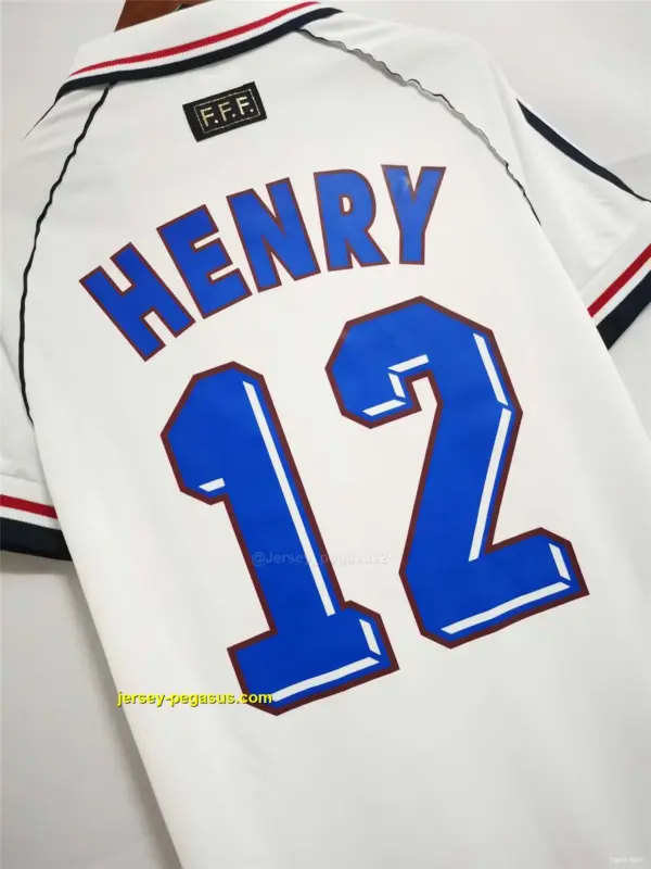 Retro 1998 France Away White Soccer Jersey