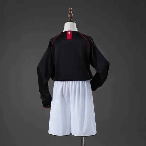 M-U Away Retro Long Sleeve Kids Kit Jersey