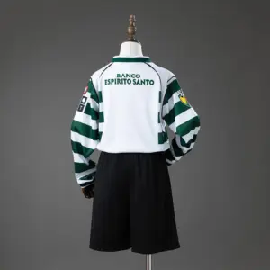 Sporting CP Home Retro Long-Sleeve Kids Kit Jersey