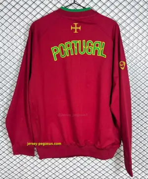 Retro 2006 Portugal Red Full Zipper Jacket
