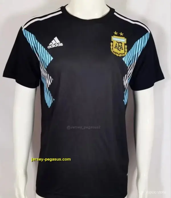 Retro 2018 Argentina Away Black Jersey