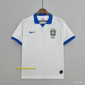 Retro 2019 Brazil Away White Jersey
