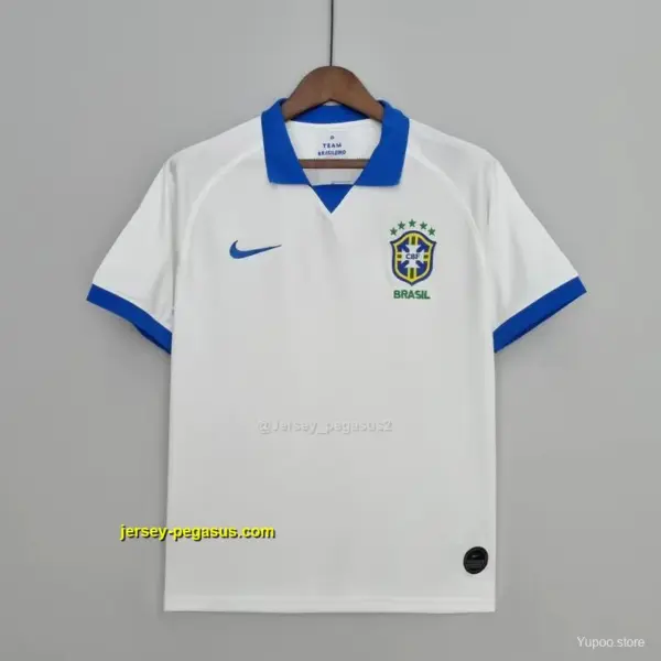 Retro 2019 Brazil Away White Jersey