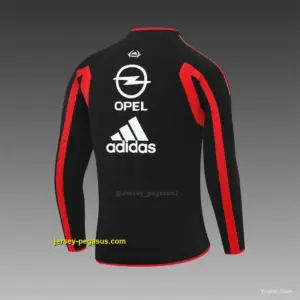 Retro AC Milan Black Half Zipper Jacket