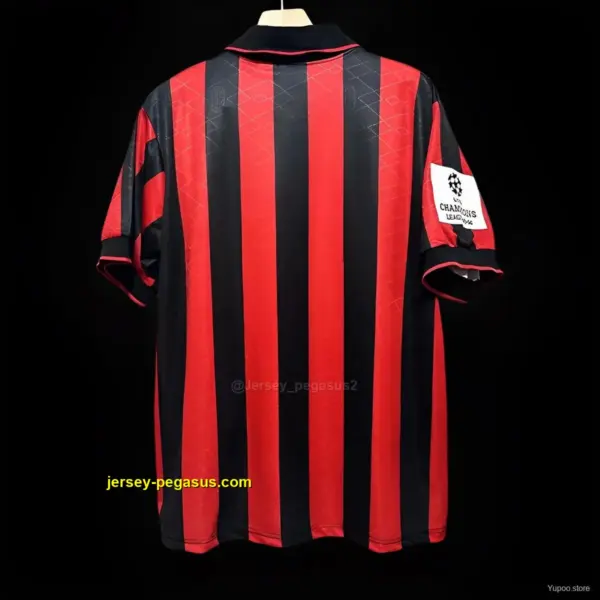 Retro AC Milan Home Champion League Jersey With Patches