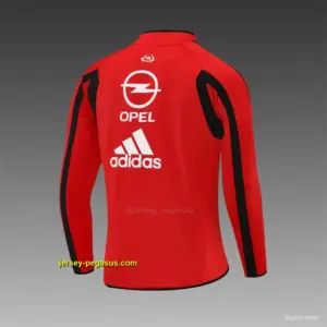 Retro AC Milan Red Half Zipper Jacket