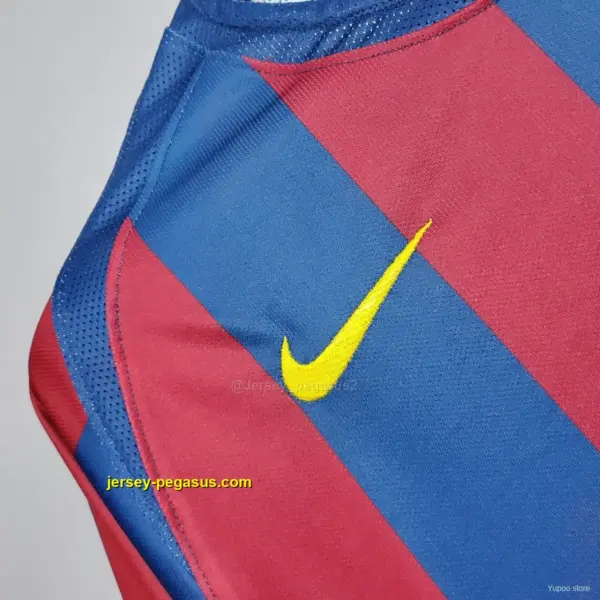 Retro Barcelona 2006 UEFA Champions League Home Soccer Jersey