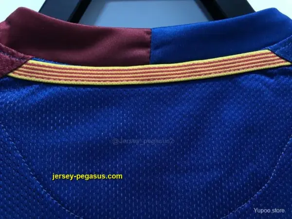 Retro Barcelona Home Champions Version Soccer Jersey