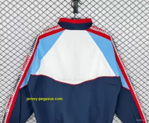 Retro Celta NavyWhite Full Zipper Windbreaker
