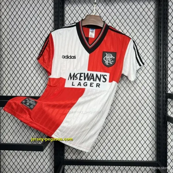 Retro Glasgow Rangers Away WhiteRed Jersey