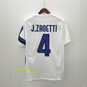 Retro Inter Milan Away White Jersey With Full Patches
