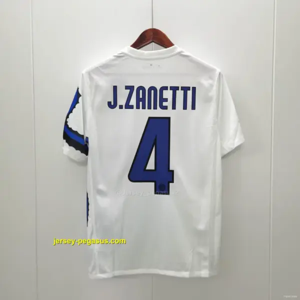 Retro Inter Milan Away White Jersey With Full Patches