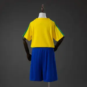 Brazil 2002 Home Retro Kids Kit Jersey
