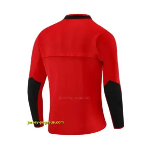 Retro Manchester United Red Half Zipper Jacket