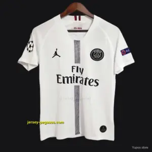 Retro PSG Away White Jersey With Champions Patch