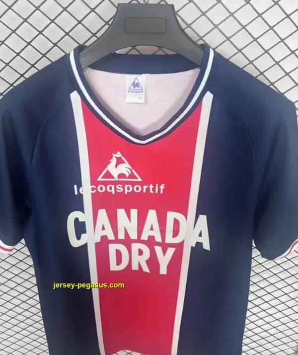Retro PSG Home Cotton Jersey With Velvet Sponsor