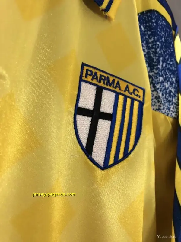 Retro Parma Away Yellow Soccer Jersey