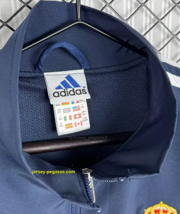 Retro Real Madrid Navy Windbreaker