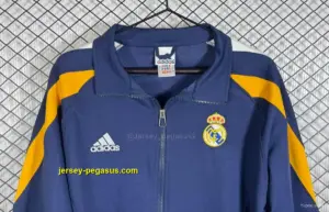 Retro Real Madrid NavyYellow Full Zipper Jacket