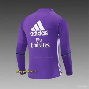 Retro Real Madrid Purple Half Zipper Jacket