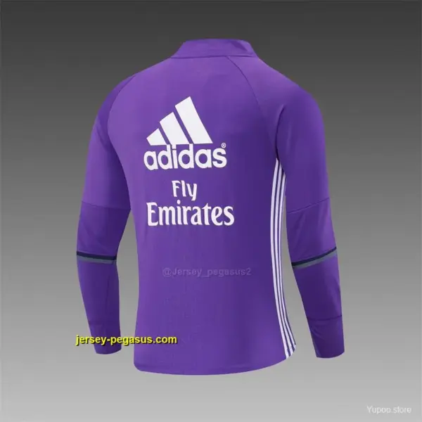 Retro Real Madrid Purple Half Zipper Jacket