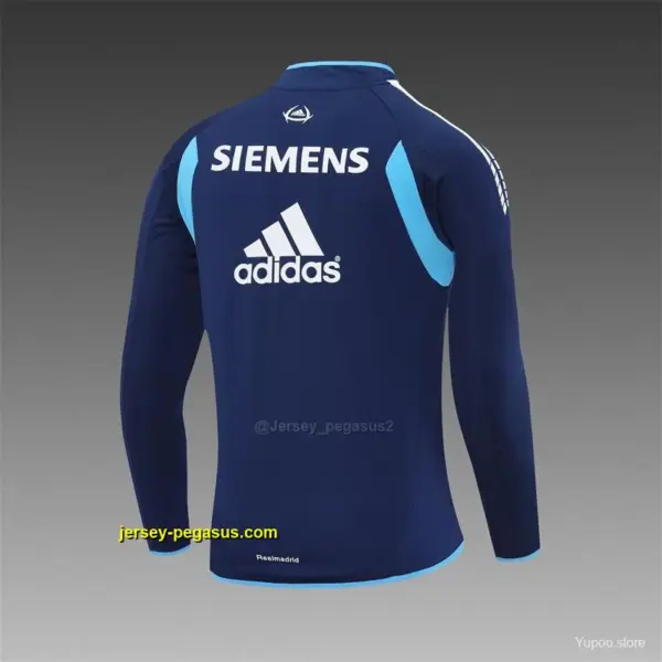 Retro Real Madrid Royal Blue Half Zipper Jacket