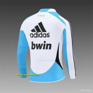 Retro Real Madrid WhiteBlue Half Zipper Jacket