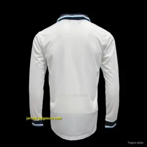 Long Sleeve Retro 1996 England Home Soccer Jersey
