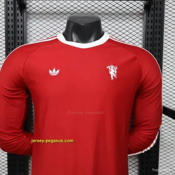 Player Version 2026 Manchester United Red Long Sleeve Adidas Originals Retro Spe