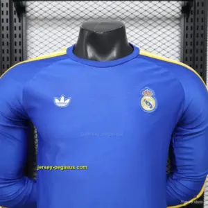 Player Version 2026 Real Madrid Blue Long Sleeve Adidas Originals Retro Special