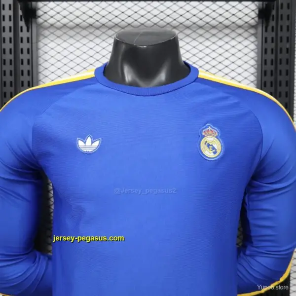 Player Version 2026 Real Madrid Blue Long Sleeve Adidas Originals Retro Special