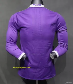 Player Version Retro Real Madrid Away Long Sleeve Jersey