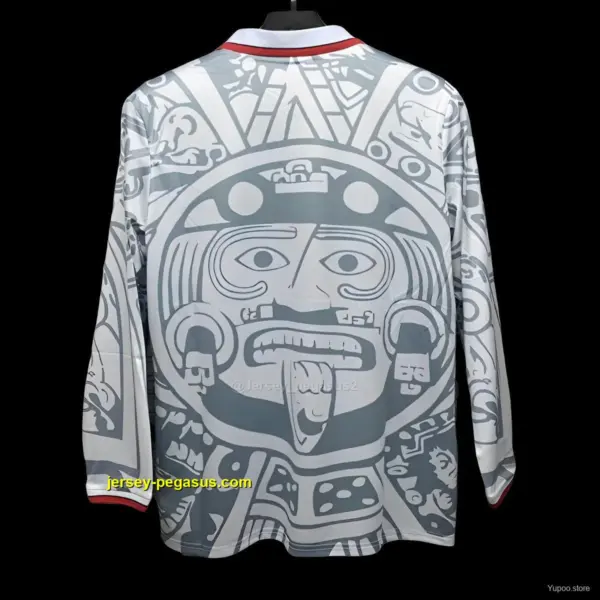 Retro 1998 Mexico Away White Long Sleeve Jersey