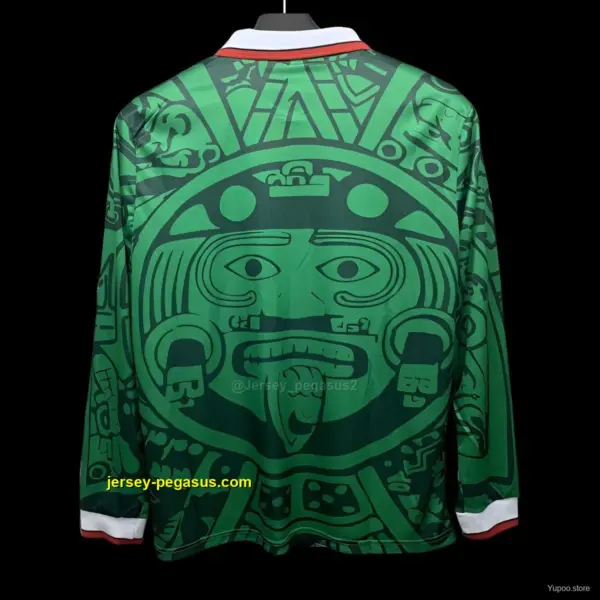 Retro 1998 Mexico Home Long Sleeve Jersey