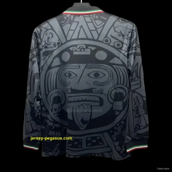Retro 1998 Mexico Third Black Long Sleeve Jersey