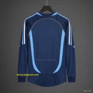 Retro 2006 Argentina Away Long SLeeve Jersey