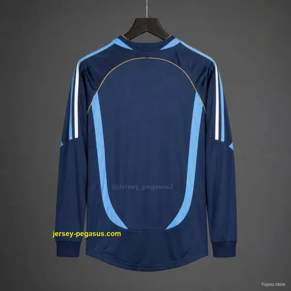 Retro 2006 Argentina Away Long SLeeve Jersey