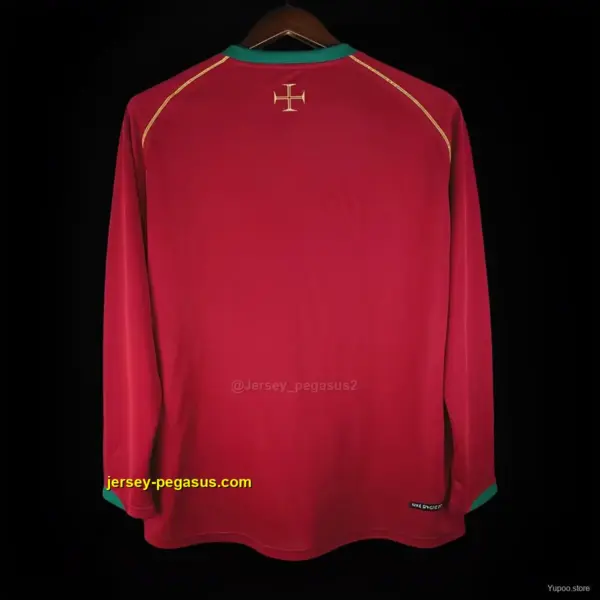 Retro 2006 Portugal Home Long Sleeve Jersey