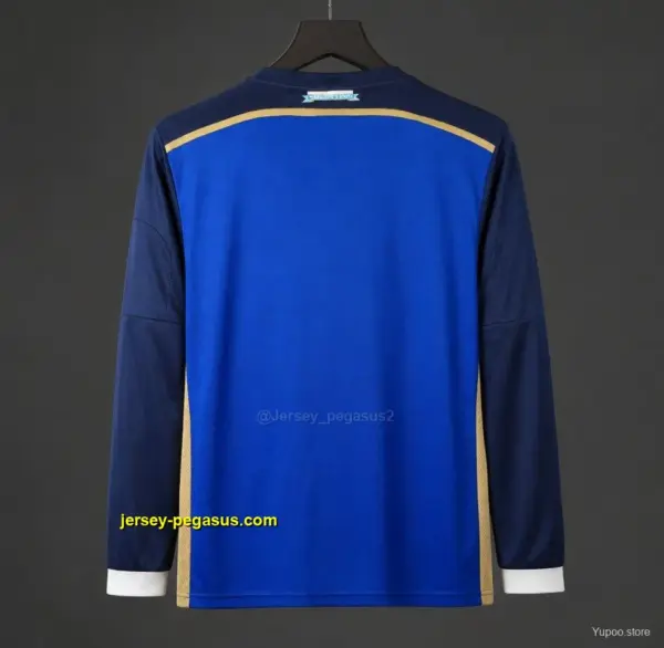 Retro 2014 Argentina Home Long Sleeve Soccer Jersey