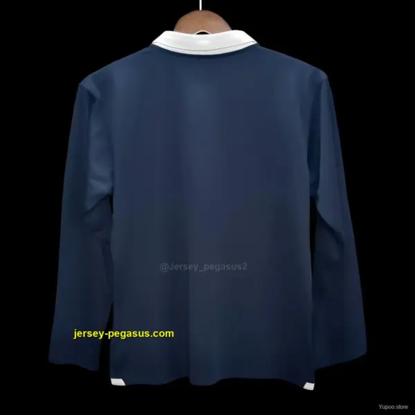 Retro 2014 France Home Long Sleeve Jersey