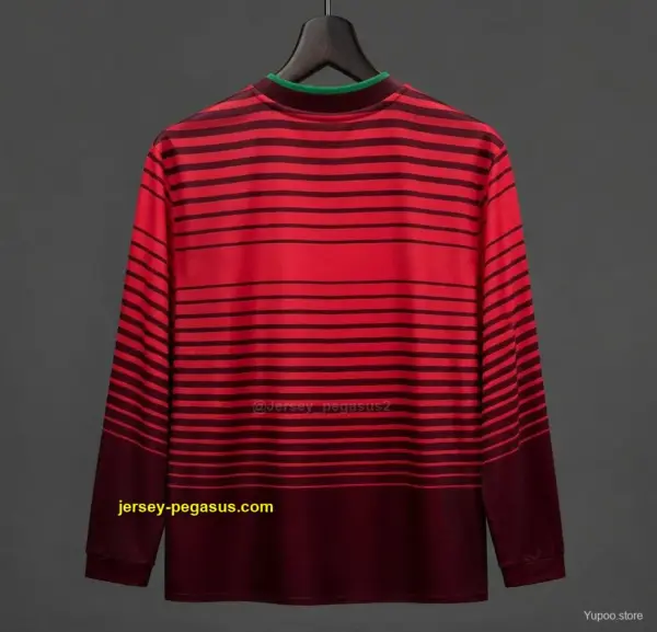 Retro 2014 Portugal Home Long Sleeve Jersey