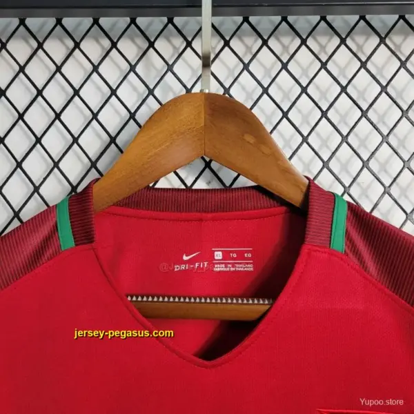 Retro 2016 Portugal Home Long Sleeve Jersey