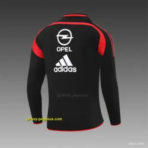 Retro AC Milan Black Half Zipper Jacket+Long Pants