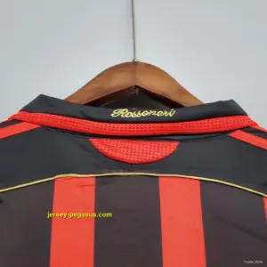 Retro AC Milan Long sleeve home Soccer Jersey